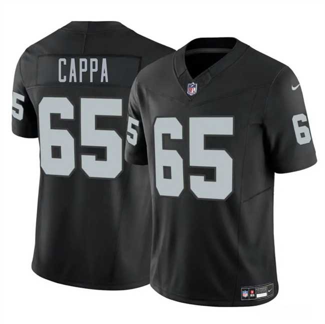Men & Women & Youth Las Vegas Raiders #65 Alex Cappa Black 2025 F.U.S.E. Vapor Stitched Jersey->las vegas raiders->NFL Jersey